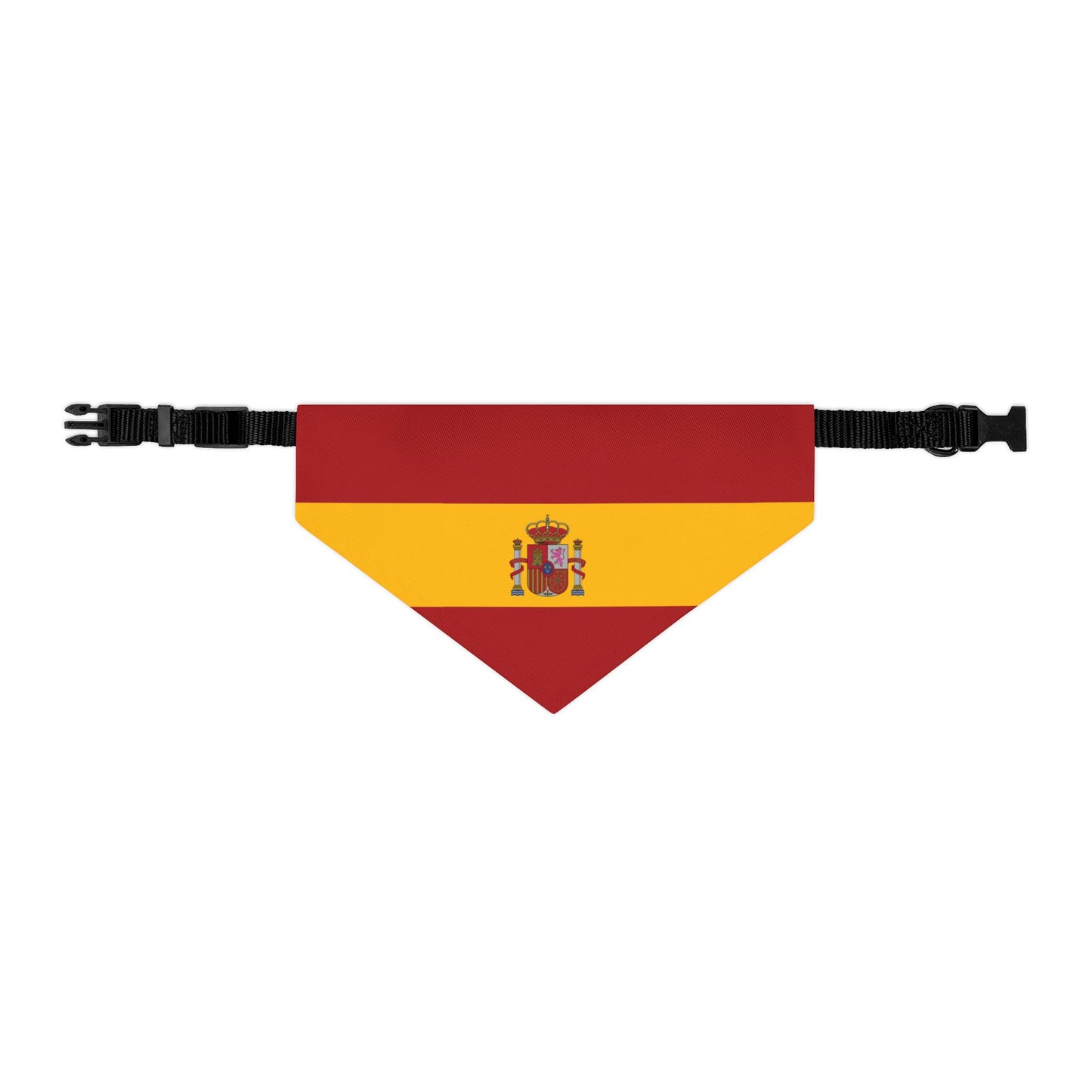 Spain Soccer Dog Bandana — Spanish Flag Snap-On Pet Bandana, Fan Gear