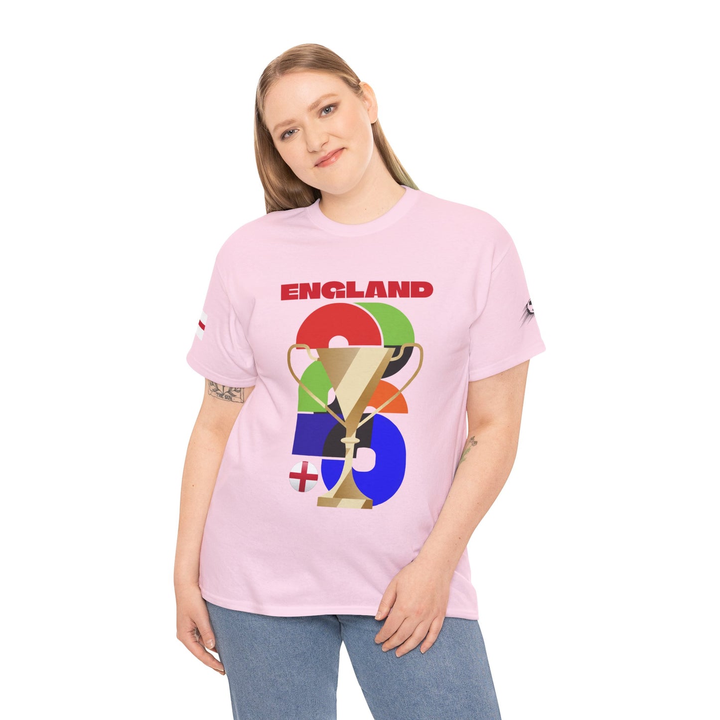 England Football T-Shirt - Unisex England Soccer Fan Tee with Flag (2026)