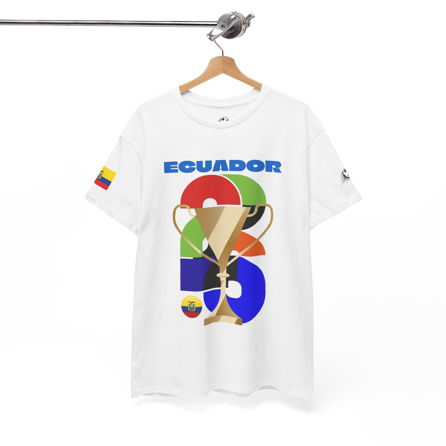 Ecuador Football T-Shirt - Unisex Ecuador Soccer Fan Tee with Flag (2026)