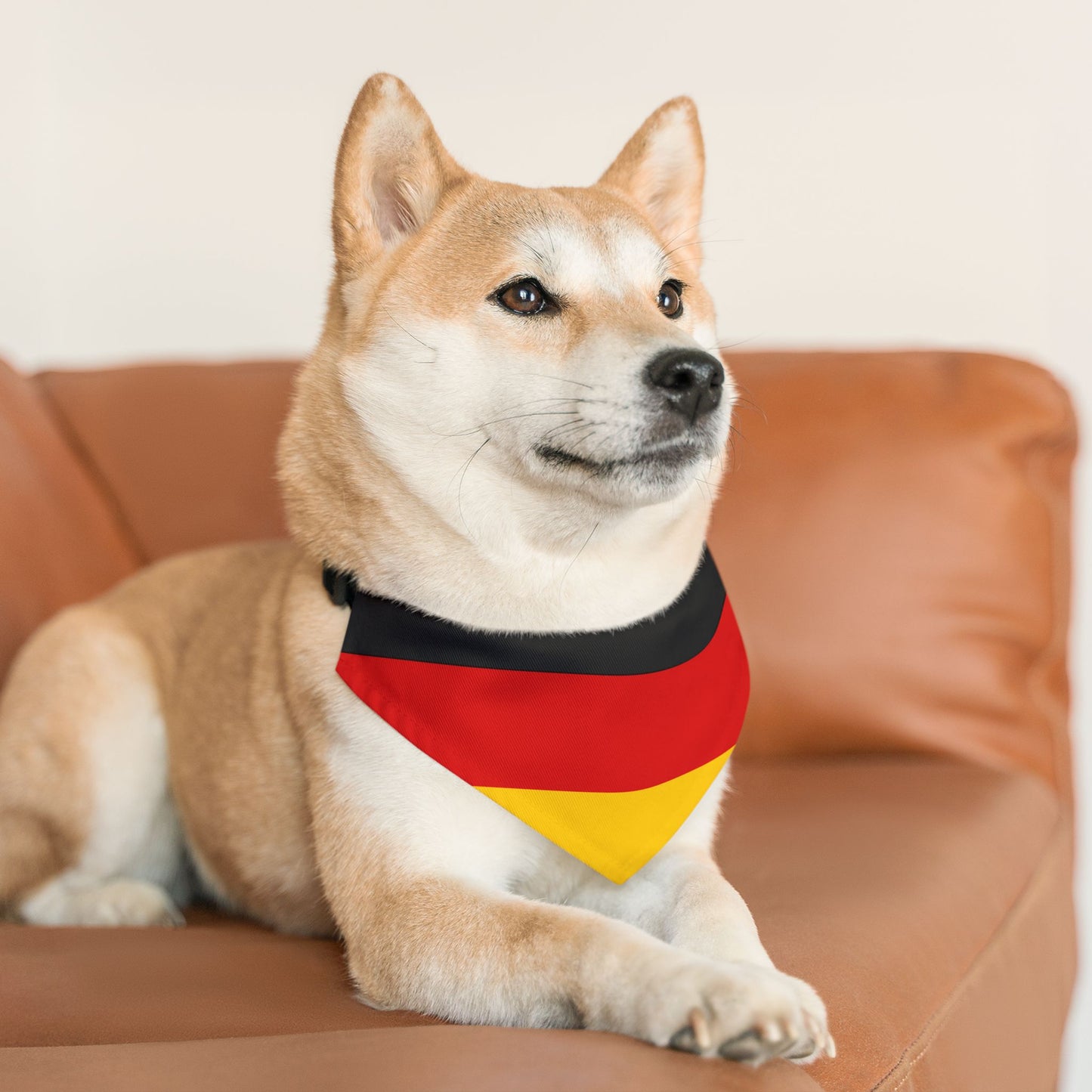 Germany Soccer Dog Bandana — German Flag Snap-On Pet Bandana, Fan Gear
