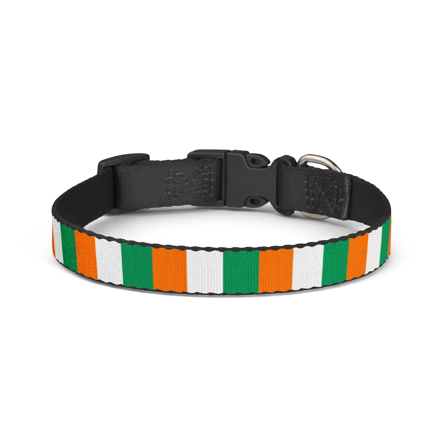 Ivory Coast Soccer Dog Collar — Ivorian Flag Grid Clip-On Pet Collar, Fan Gear