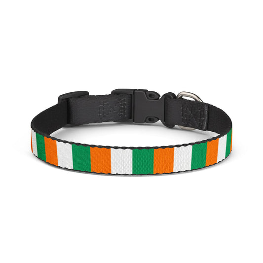 Ivory Coast Soccer Dog Collar — Ivorian Flag Grid Clip-On Pet Collar, Fan Gear