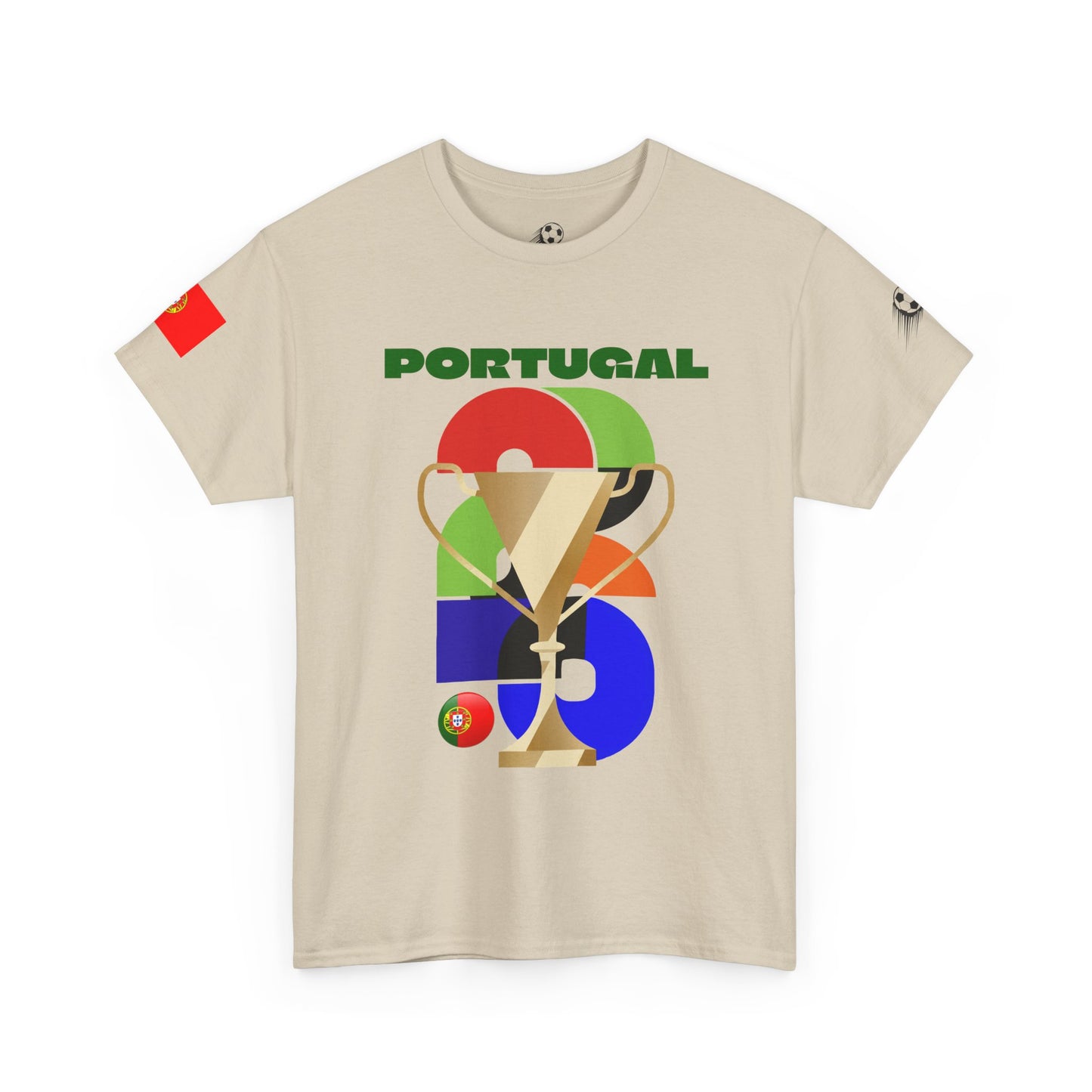 Portugal Football T-Shirt - Unisex Portugal Soccer Fan Tee with Flag (2026)