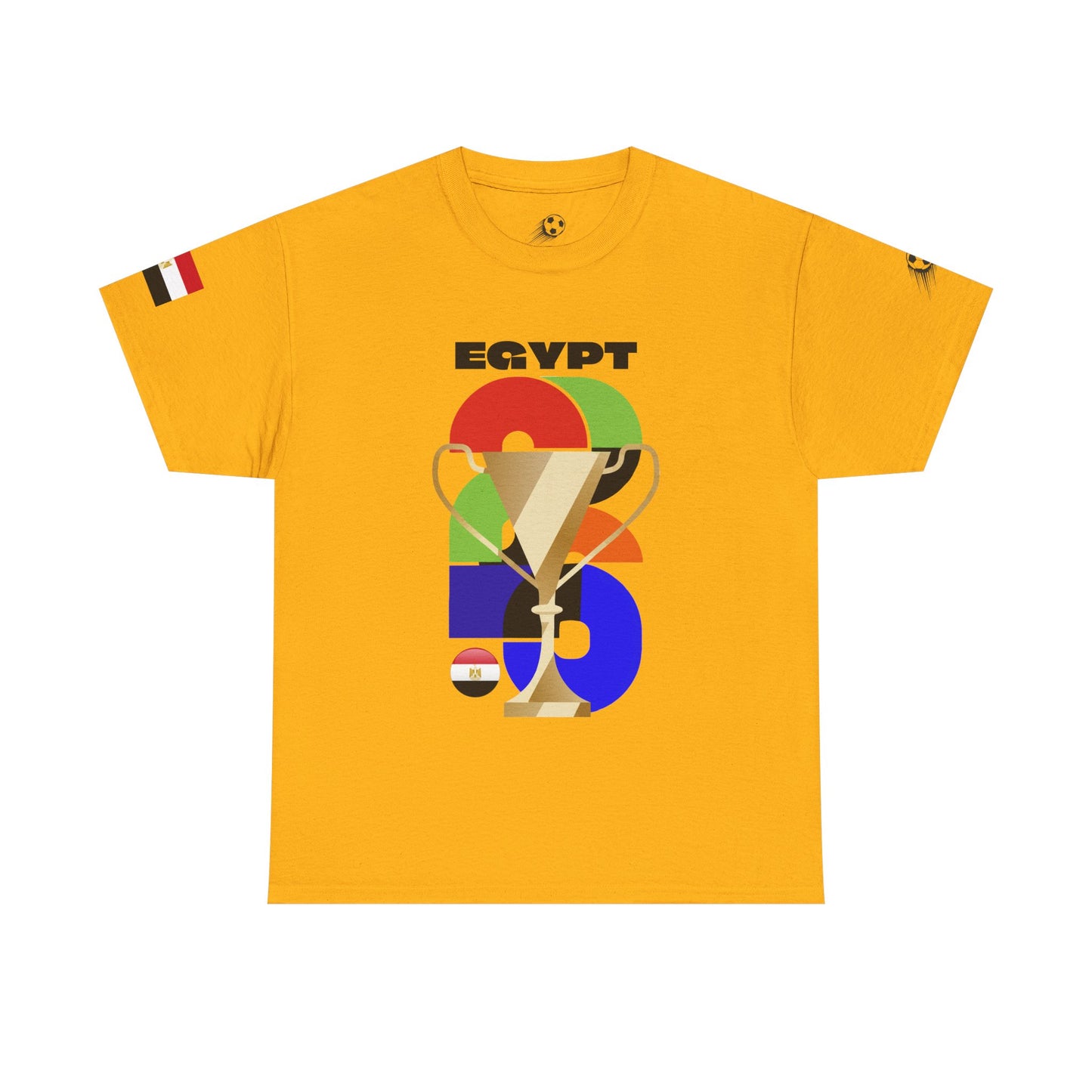 Egypt Football T-Shirt - Unisex Egypt Soccer Fan Tee with Flag (2026)