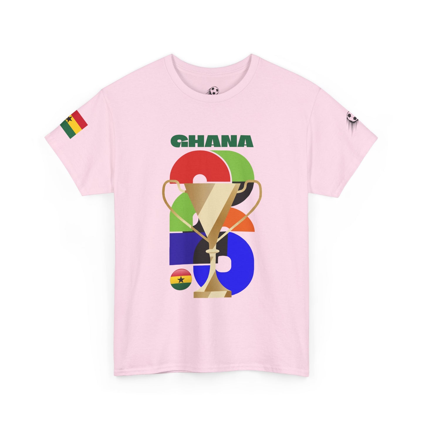 Ghana Football T-Shirt - Unisex Ghana Soccer Fan Tee with Flag (2026)
