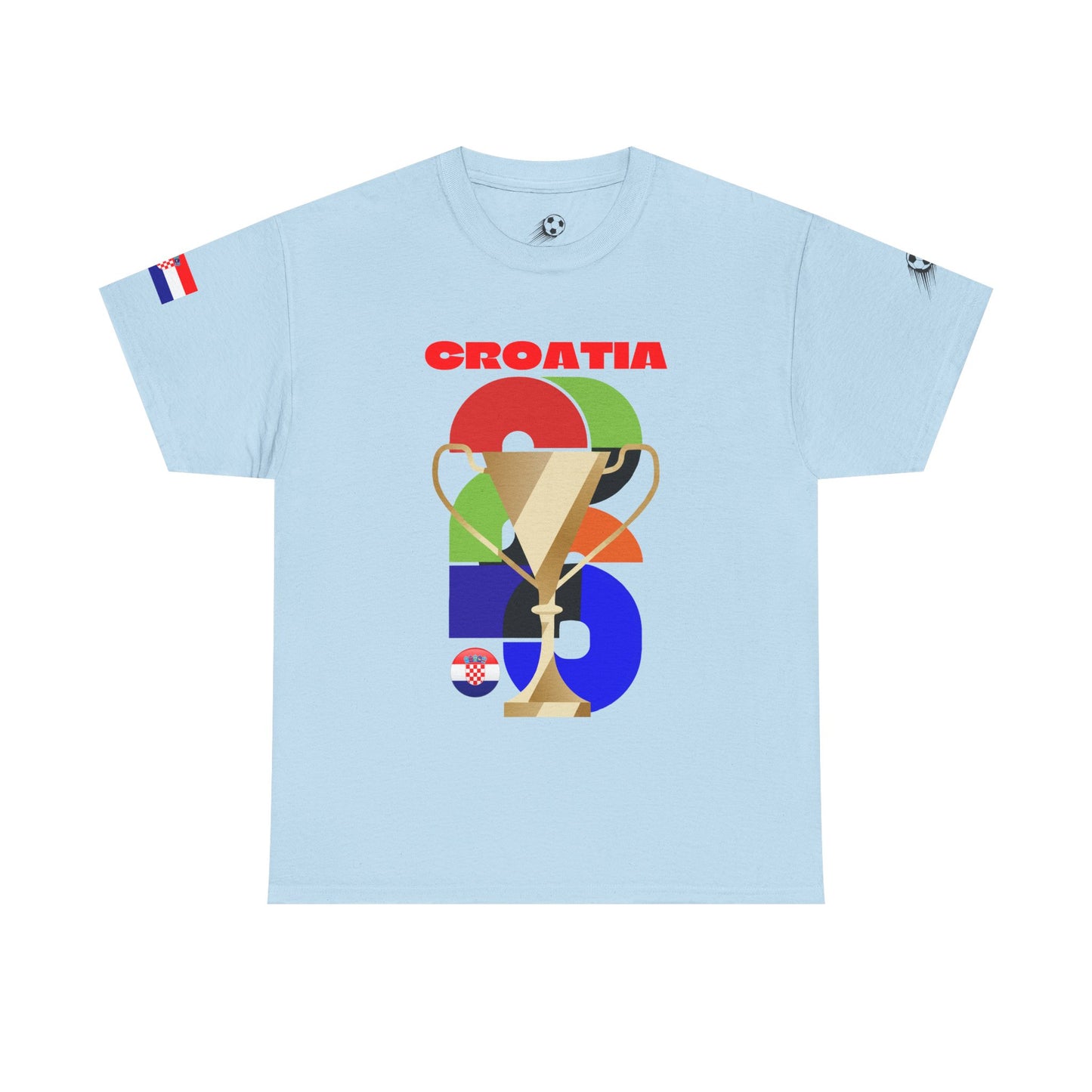 Croatia Football T-Shirt - Unisex Croatia Soccer Fan Tee with Flag (2026)