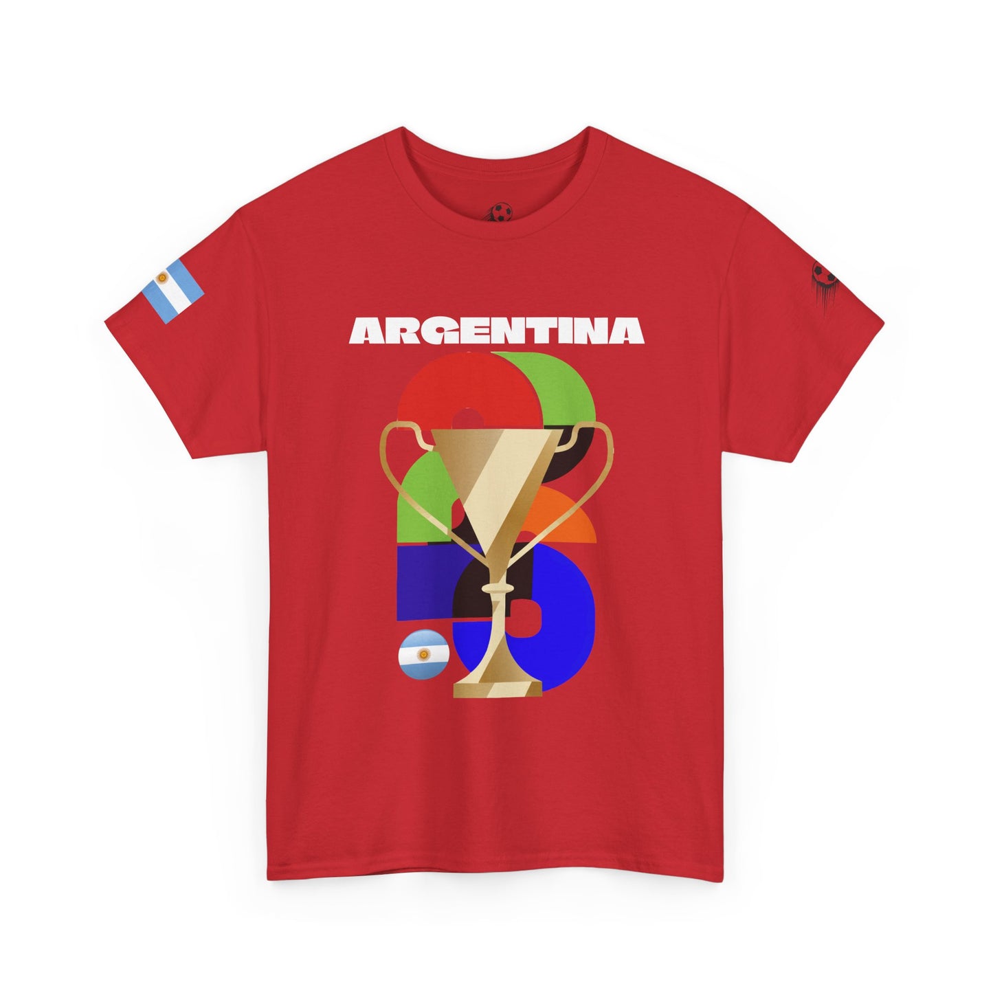 Argentina Football T-Shirt - Unisex Argentina Soccer Fan Tee with Flag (2026)