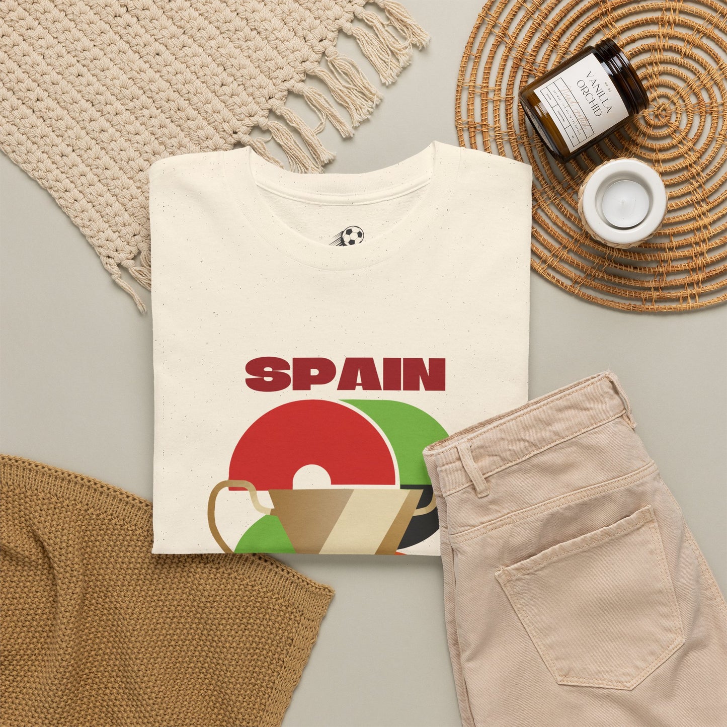 Spain Football T-Shirt - Unisex Spain Soccer Fan Tee with Flag (2026)