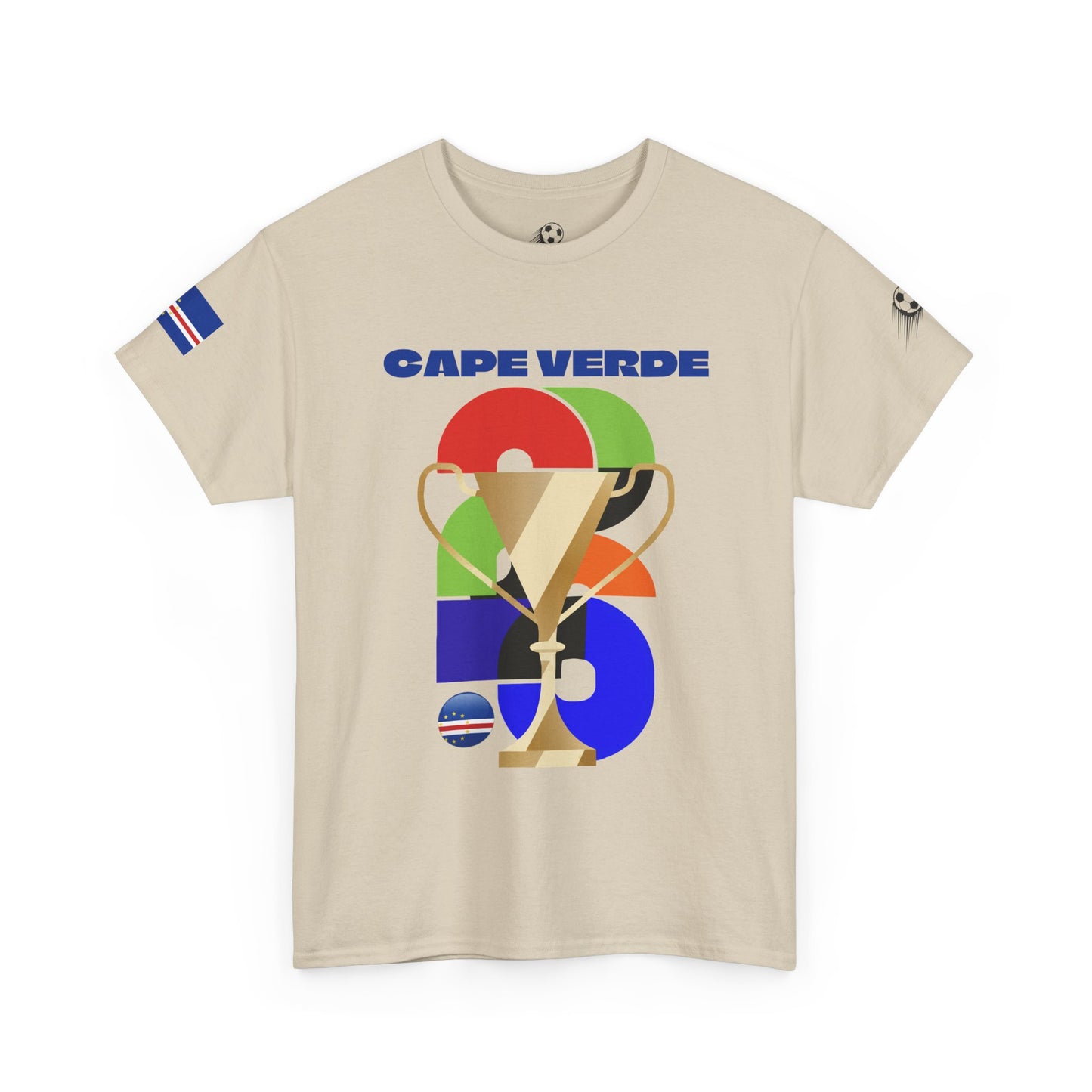 Cape Verde Football T-Shirt - Unisex Cape Verde Soccer Fan Tee with Flag (2026)