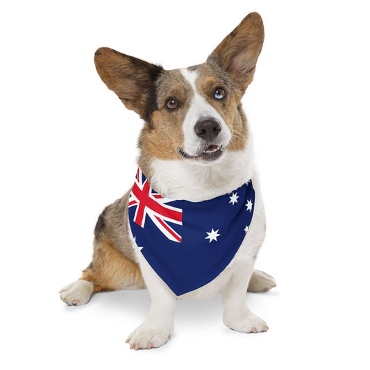 Australia Soccer Dog Bandana — Australian Flag Snap-On Pet Bandana, Fan Gear