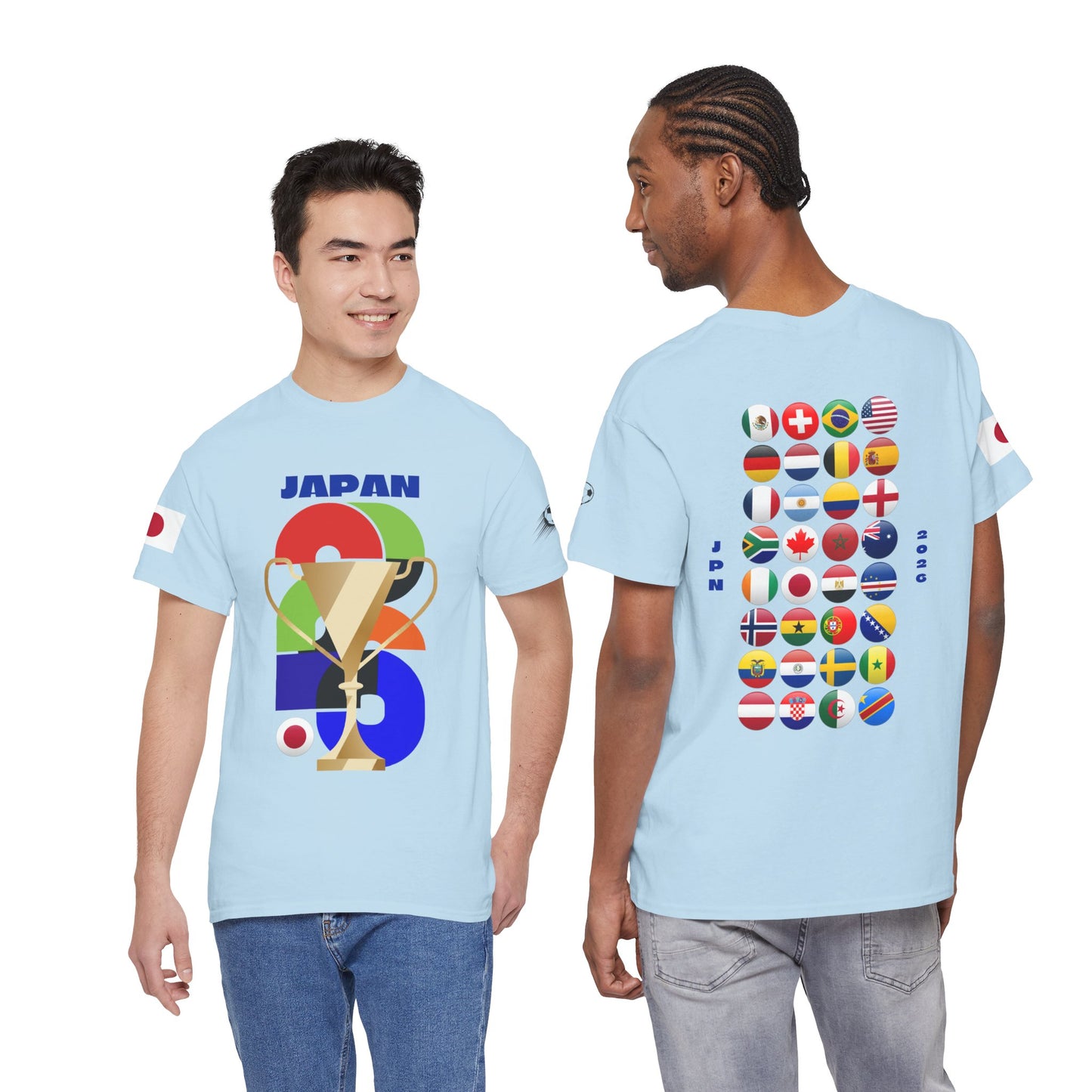 Japan Football T-Shirt - Unisex Japan Soccer Fan Tee with Flag (2026)