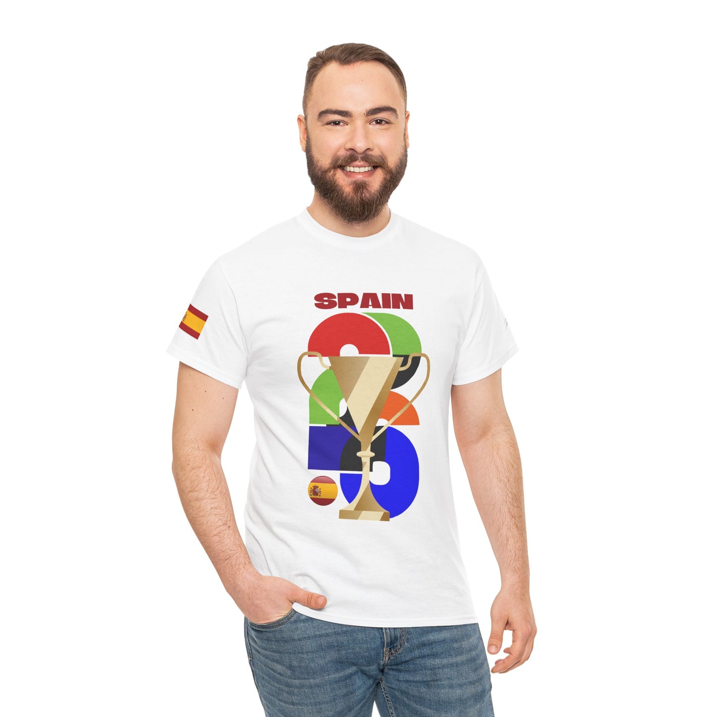 Spain Football T-Shirt - Unisex Spain Soccer Fan Tee with Flag (2026)