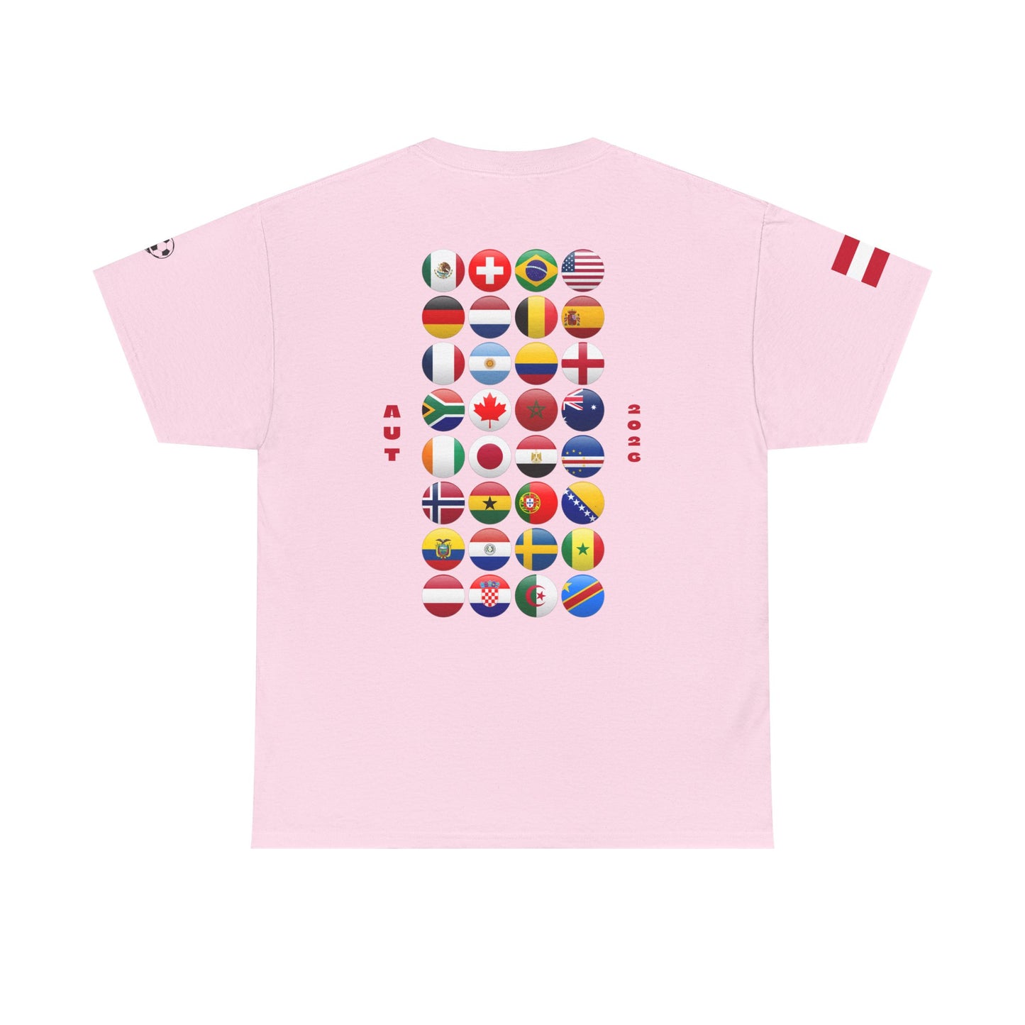 Austria Football T-Shirt - Unisex Austria Soccer Fan Tee with Flag (2026)
