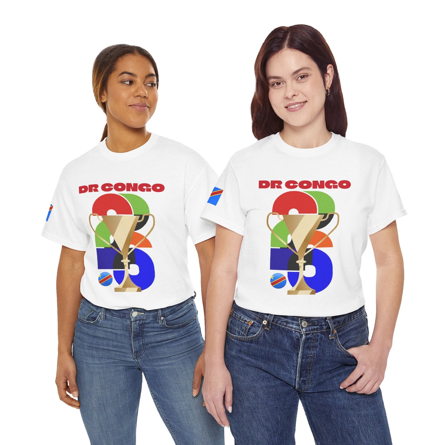 DR Congo Football T-Shirt - Unisex DR Congo Soccer Fan Tee with Flag (2026)