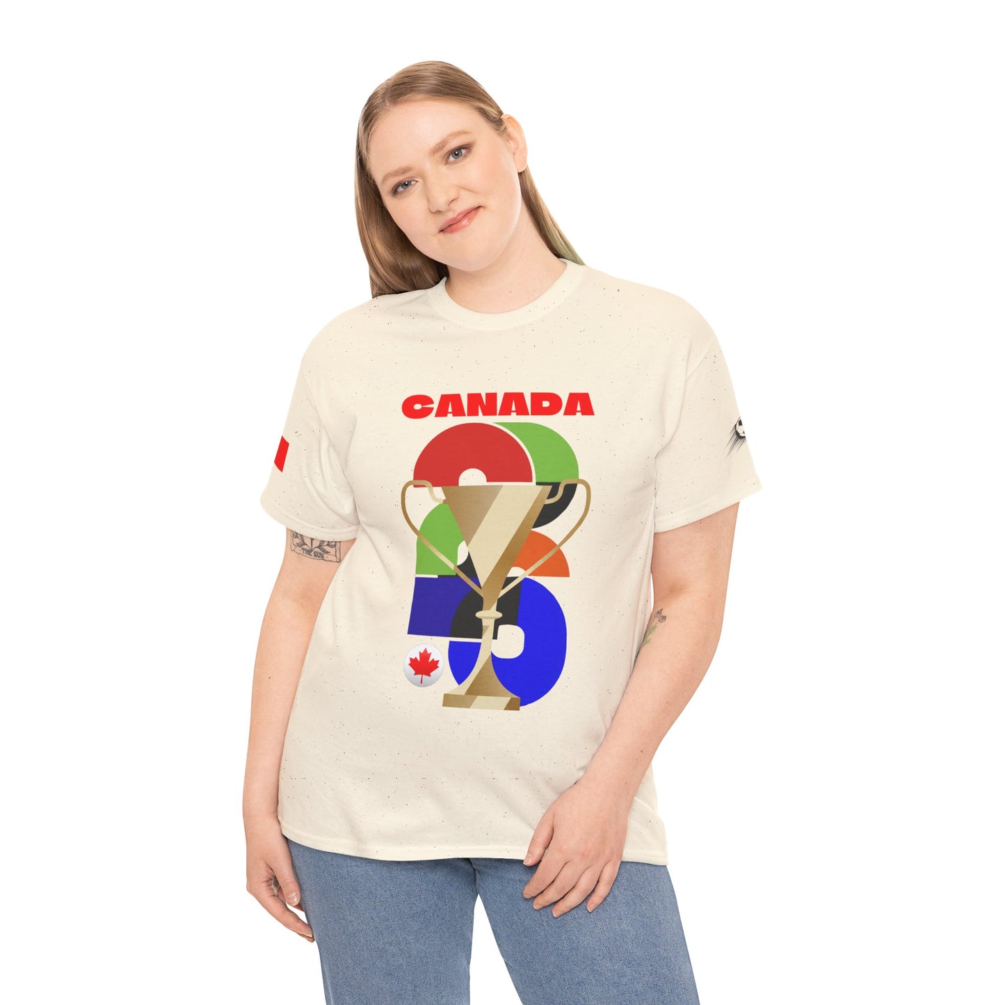 Canada Football T-Shirt - Unisex Canada Soccer Fan Tee with Flag (2026)