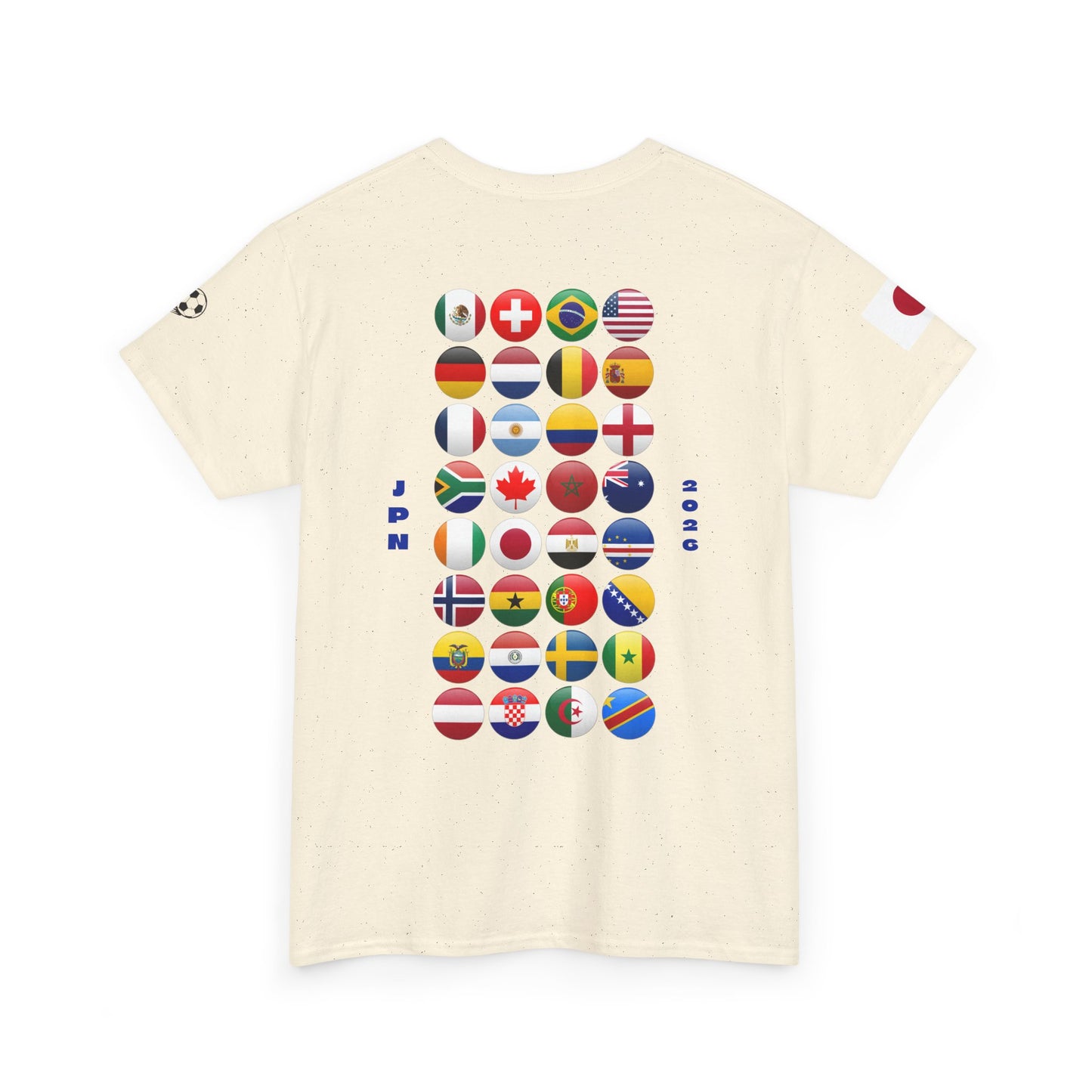 Japan Football T-Shirt - Unisex Japan Soccer Fan Tee with Flag (2026)