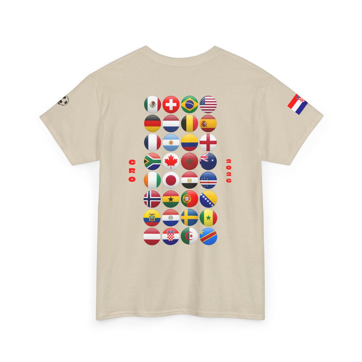 Croatia Football T-Shirt - Unisex Croatia Soccer Fan Tee with Flag (2026)