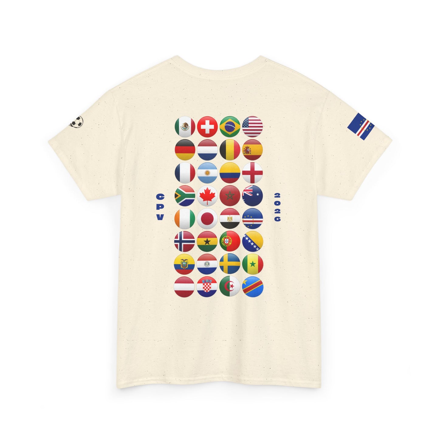 Cape Verde Football T-Shirt - Unisex Cape Verde Soccer Fan Tee with Flag (2026)