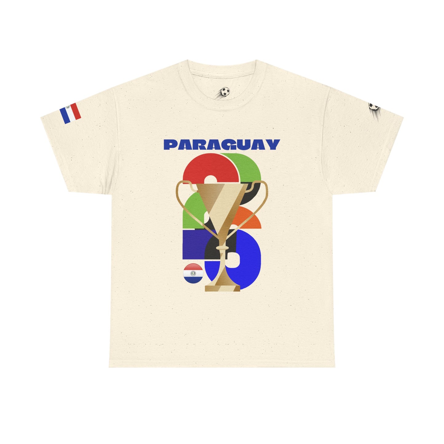 Paraguay Football T-Shirt - Unisex Paraguay Soccer Fan Tee with Flag (2026)