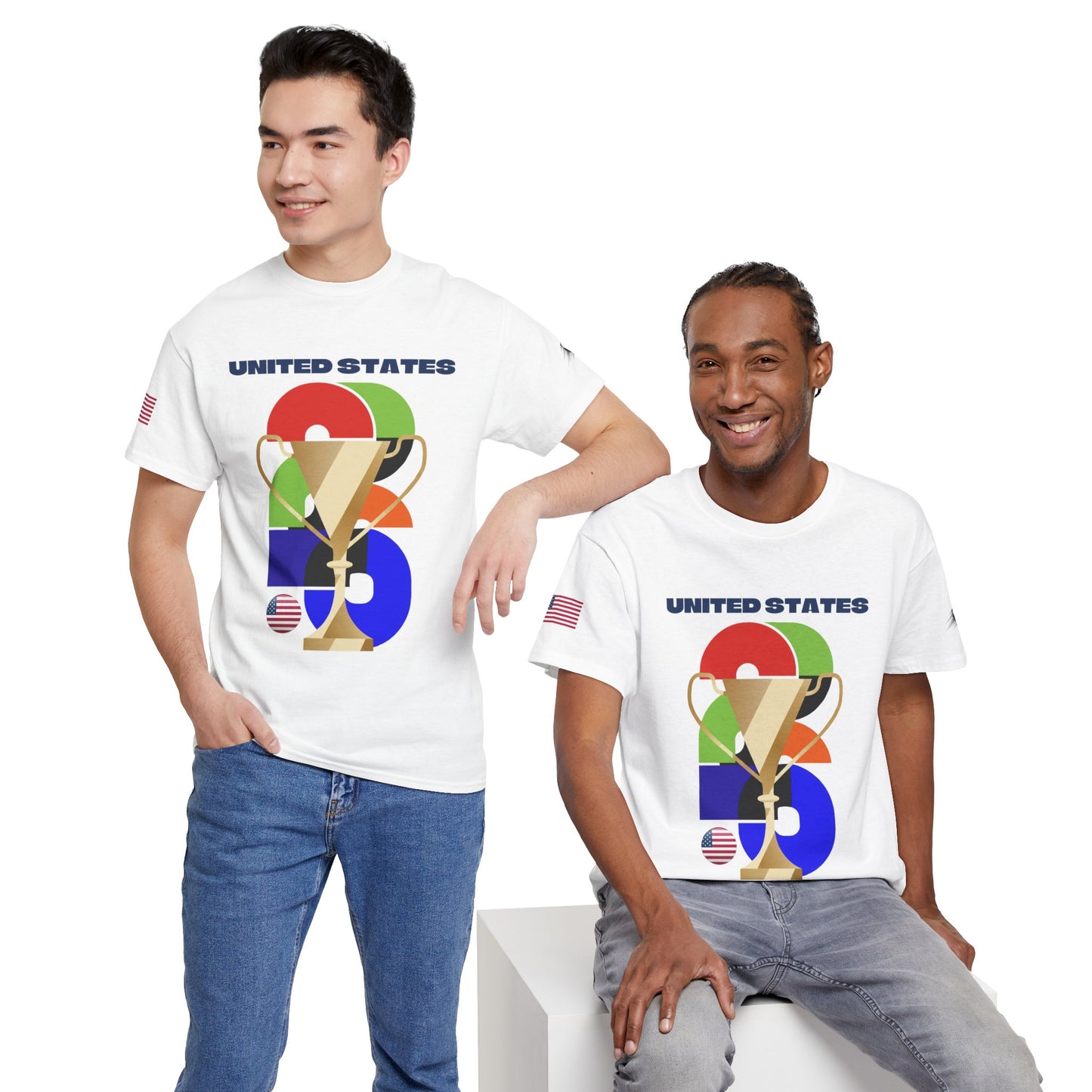 United States Football T-Shirt - Unisex United States Soccer Fan Tee with Flag (2026)