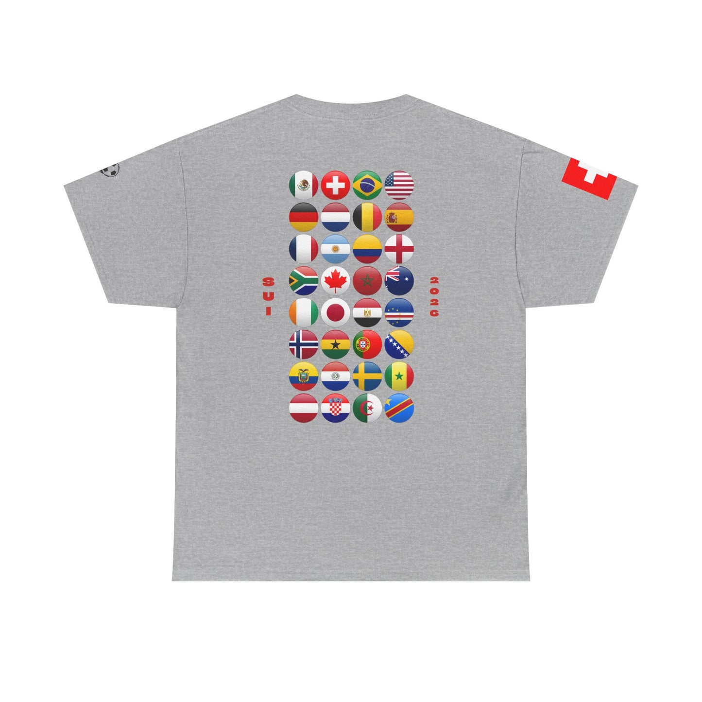 Switzerland Football T-Shirt - Unisex Switzerland Soccer Fan Tee with Flag (2026)