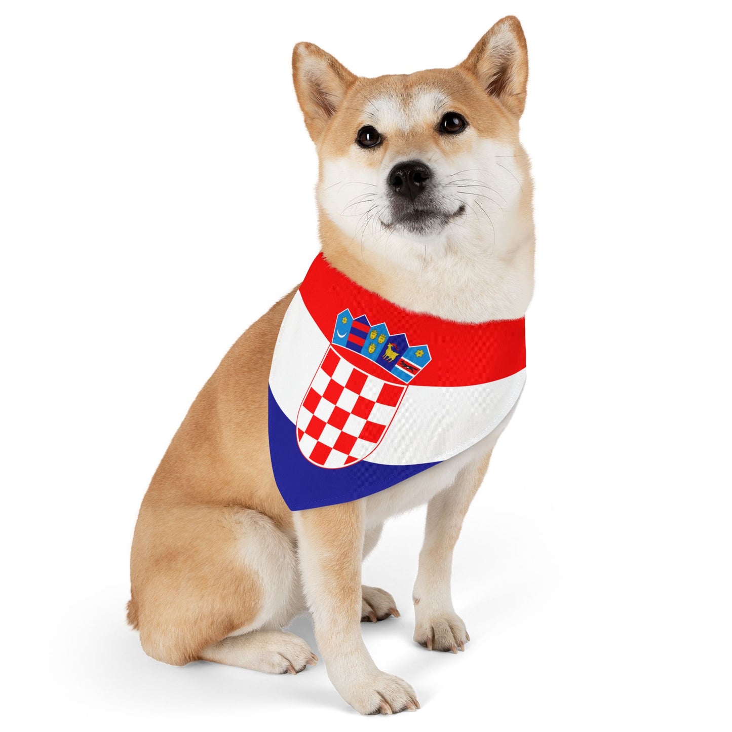 Croatia Soccer Dog Bandana — Croatian Flag Snap-On Pet Bandana, Fan Gear