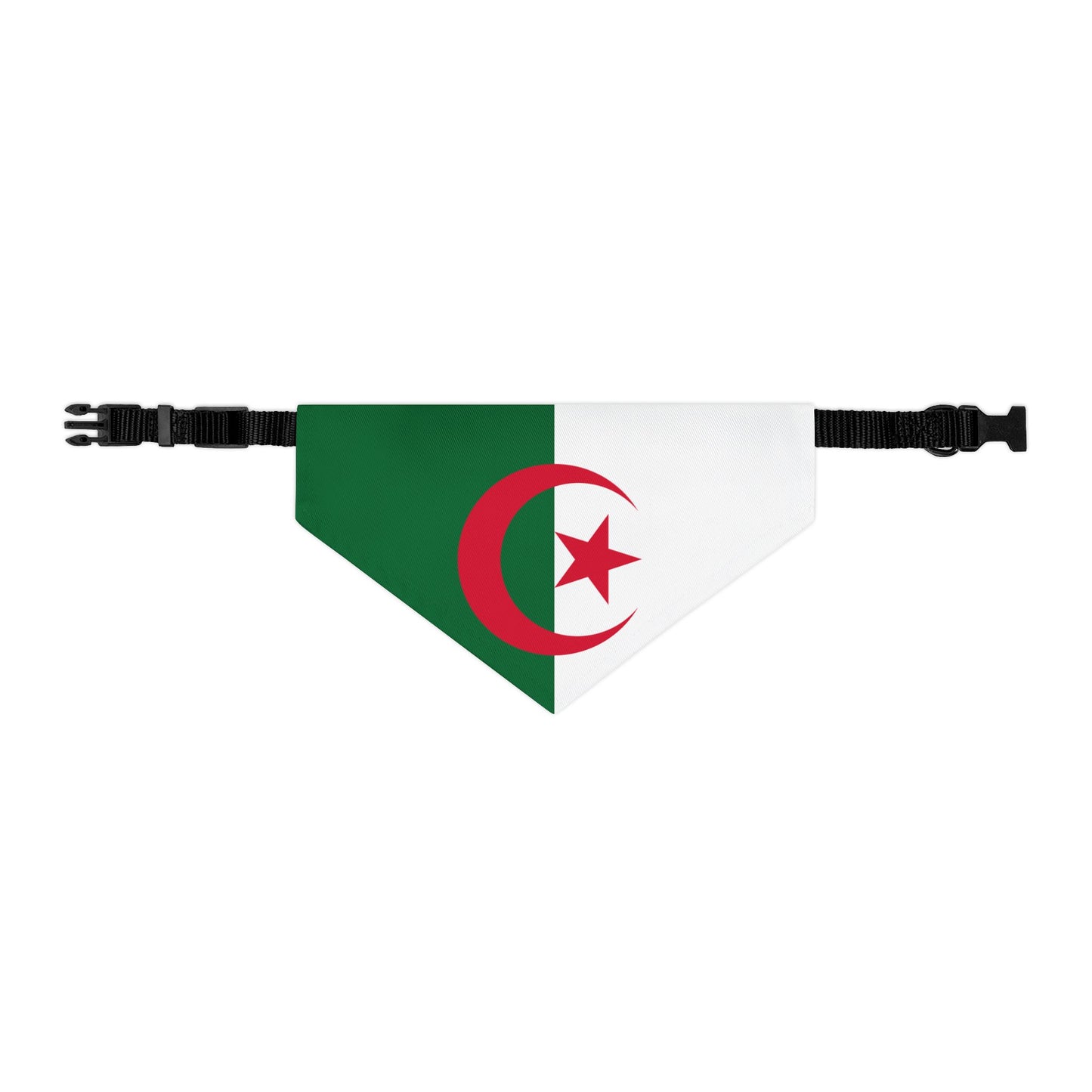 Algeria Soccer Dog Bandana — Algerian Flag Snap-On Pet Bandana, Fan Gear