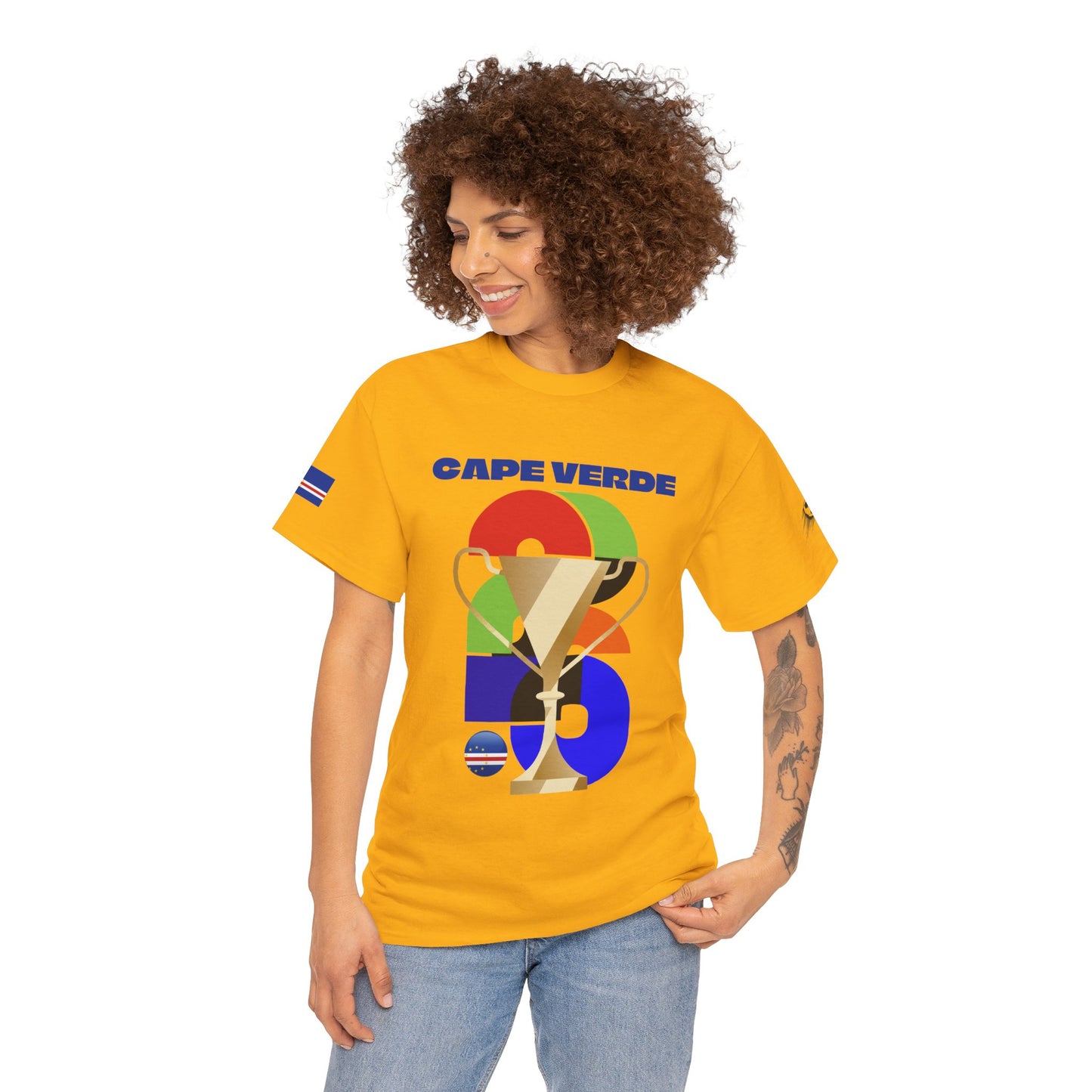 Cape Verde Football T-Shirt - Unisex Cape Verde Soccer Fan Tee with Flag (2026)