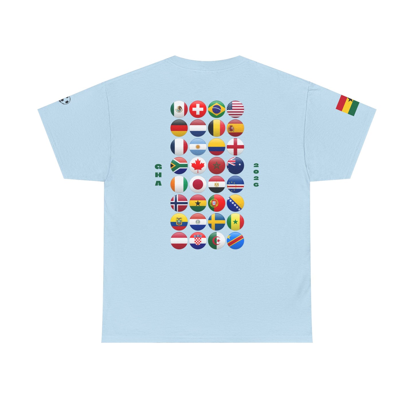 Ghana Football T-Shirt - Unisex Ghana Soccer Fan Tee with Flag (2026)