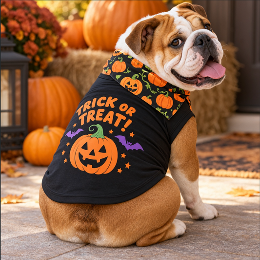 Halloween Complete Outfit — Shirt + Bandana Set